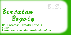 bertalan bogoly business card